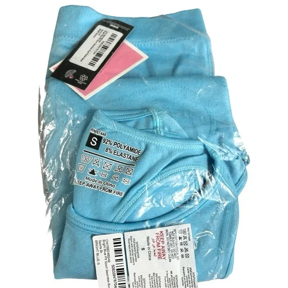 PRETTYLITTLETHING Bright Blue Seamless Bust Panel Sports Bra - Picture 5 of 5